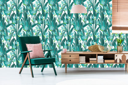 Wallpaper Beautiful Exotic Leaves And Flowers