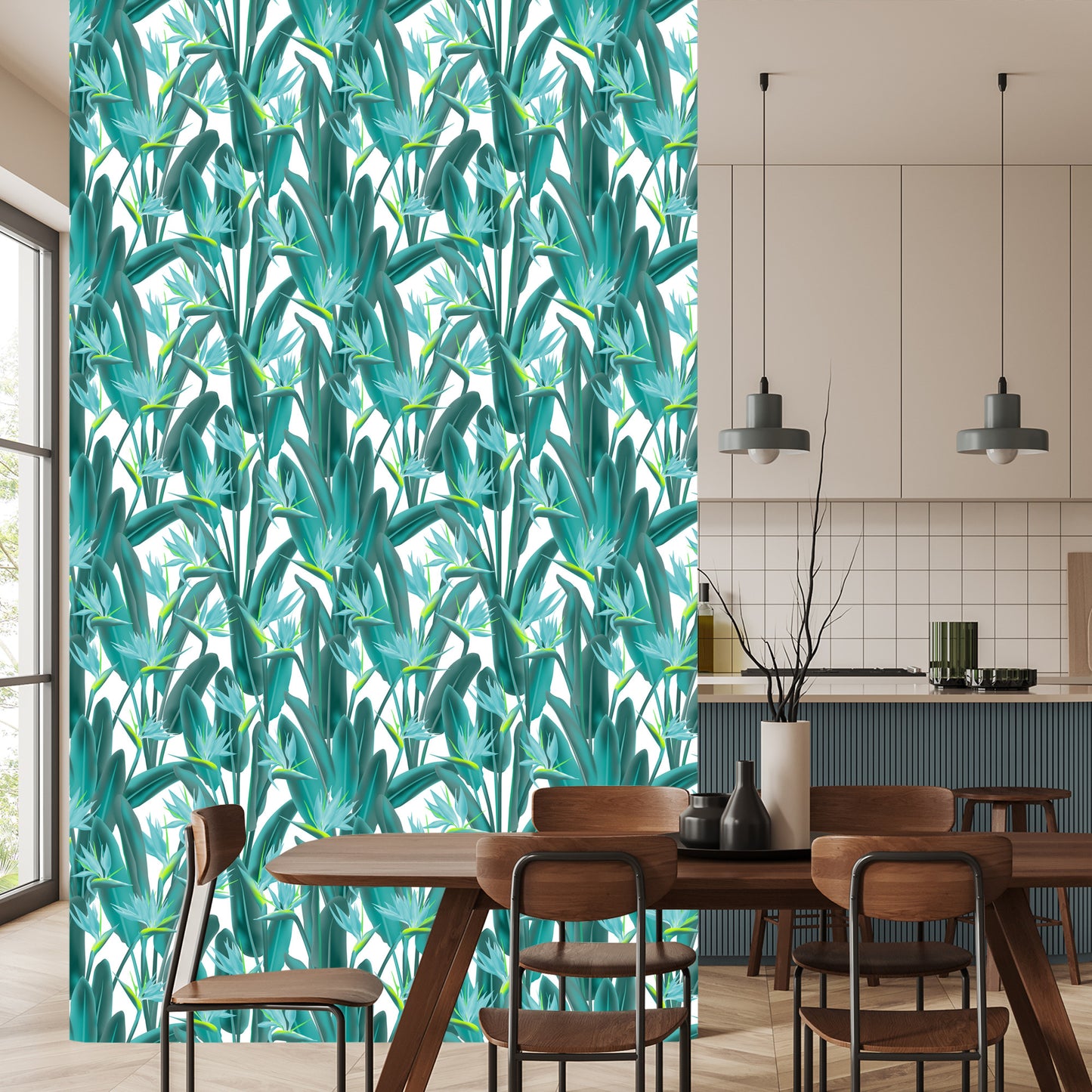 Wallpaper Beautiful Exotic Leaves And Flowers