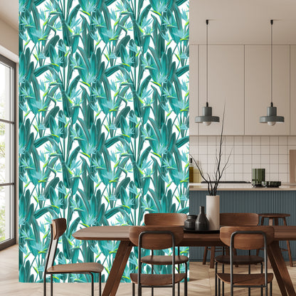 Wallpaper Beautiful Exotic Leaves And Flowers