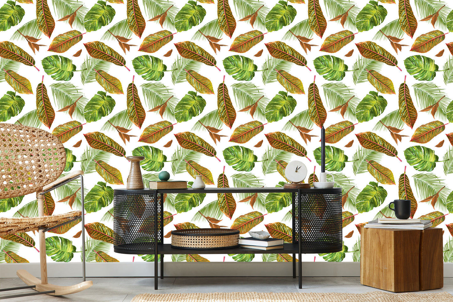 Wallpaper Tropical Palm Leaves