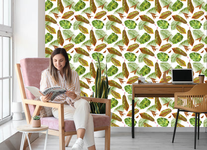 Wallpaper Tropical Palm Leaves