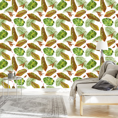 Wallpaper Tropical Palm Leaves