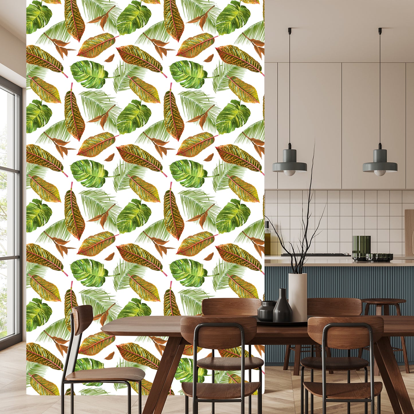 Wallpaper Tropical Palm Leaves