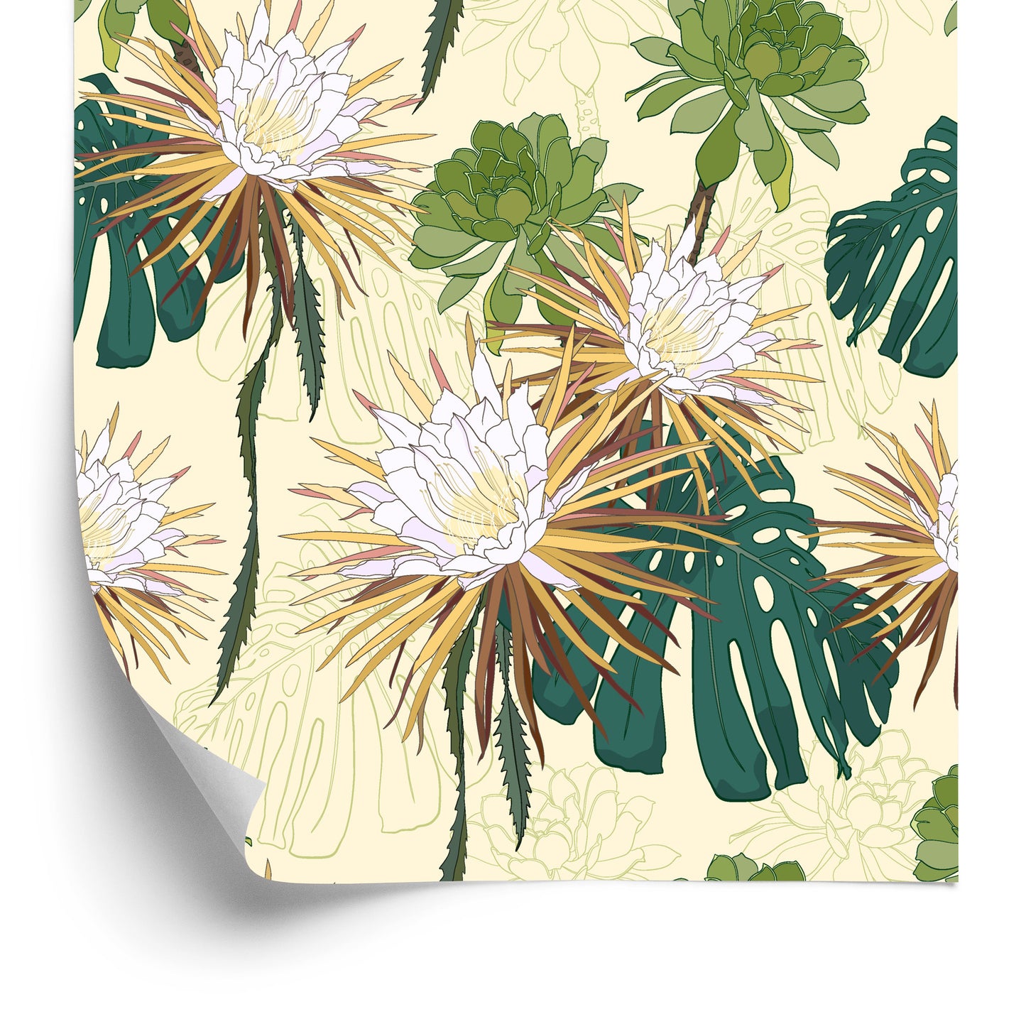 Wallpaper Bright Flowers With Leaves In The Background