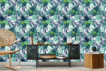Wallpaper Dark Exotic Leaves
