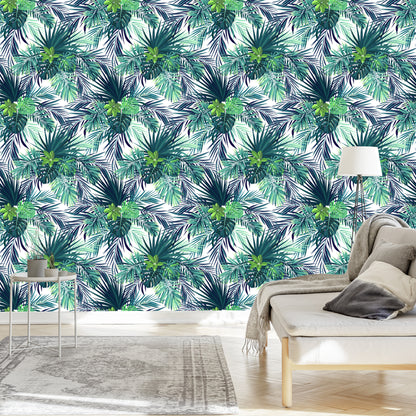 Wallpaper Dark Exotic Leaves