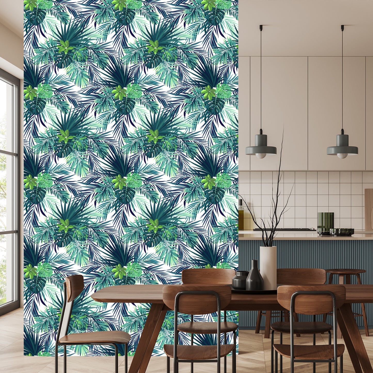 Wallpaper Dark Exotic Leaves