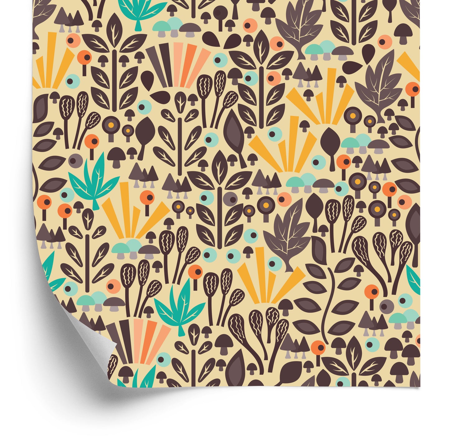 Wallpaper Leaves Of A Tree And Mushrooms