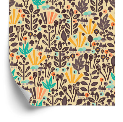 Wallpaper Leaves Of A Tree And Mushrooms