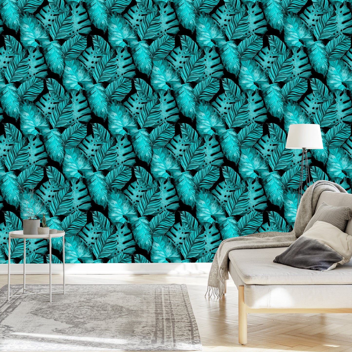 Wallpaper Leaves Of Passion Fruit And Monstera