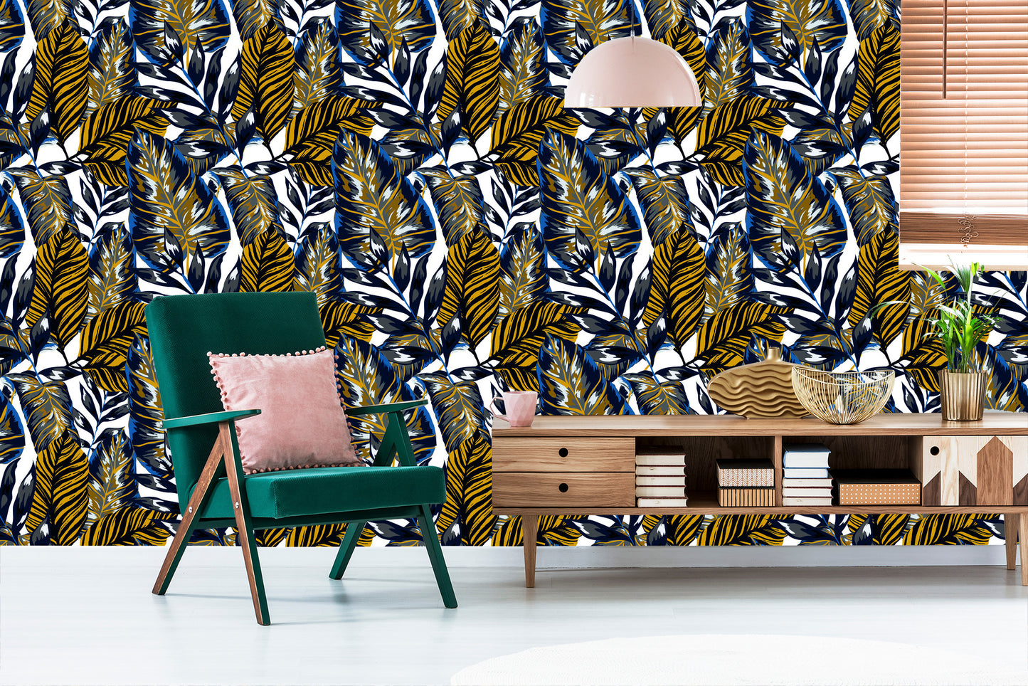 Wallpaper Multicolored Leaves