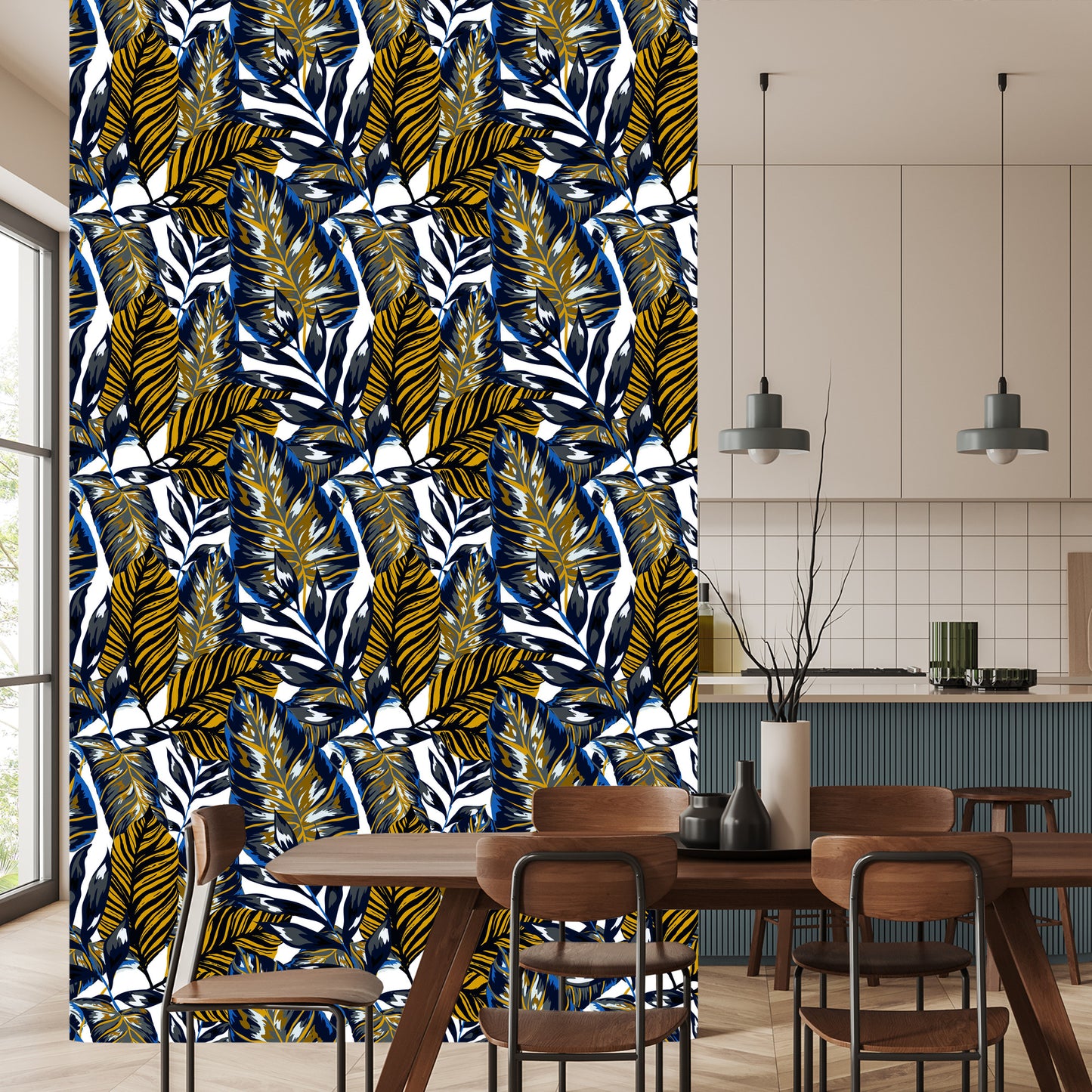 Wallpaper Multicolored Leaves