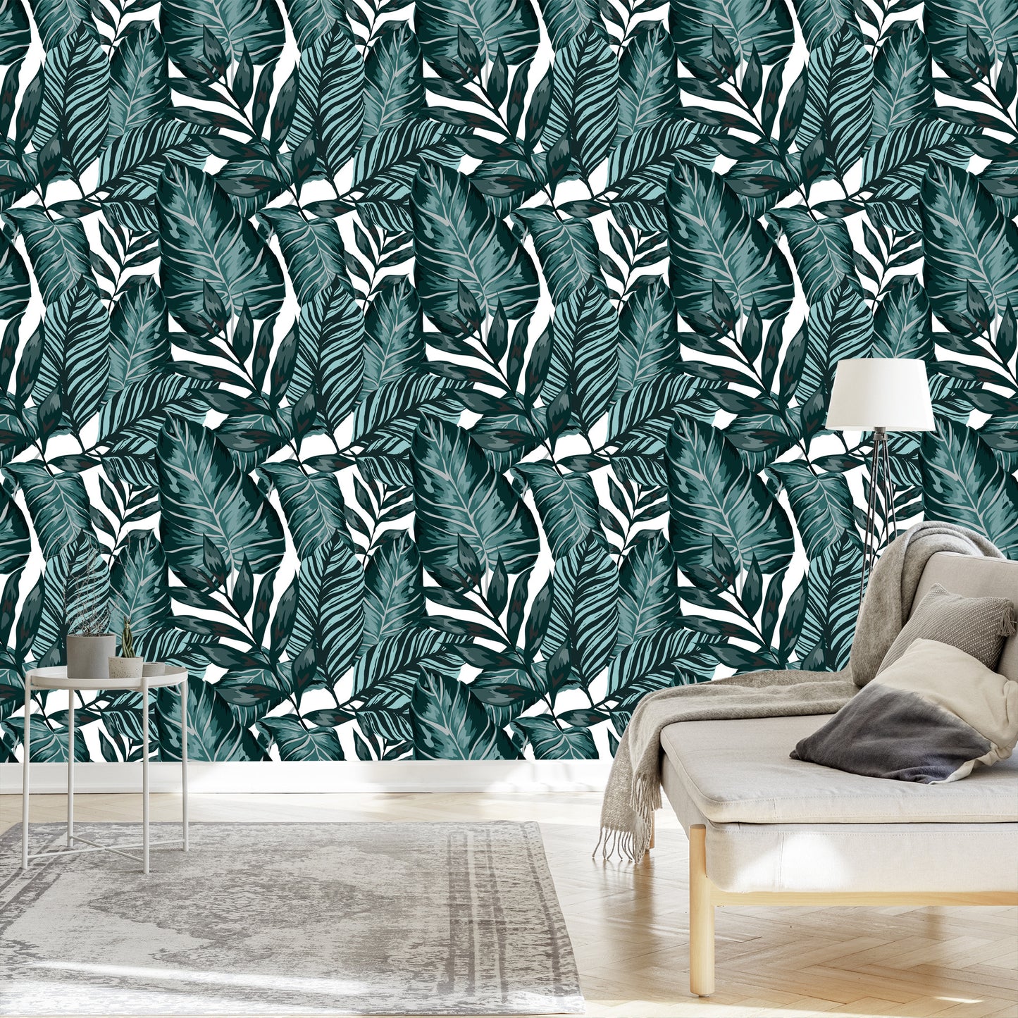 Wallpaper Leaves Of Passion Fruit And Monstera