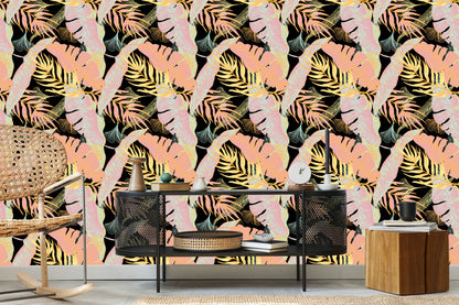 Wallpaper Colorful Exotic Leaves