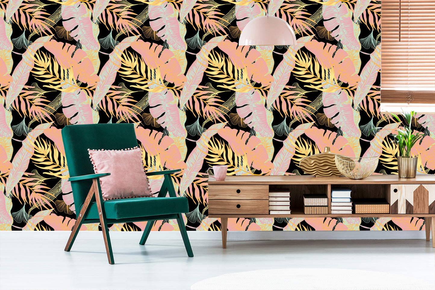 Wallpaper Colorful Exotic Leaves