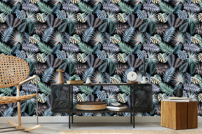 Wallpaper Tropical Palm Leaves