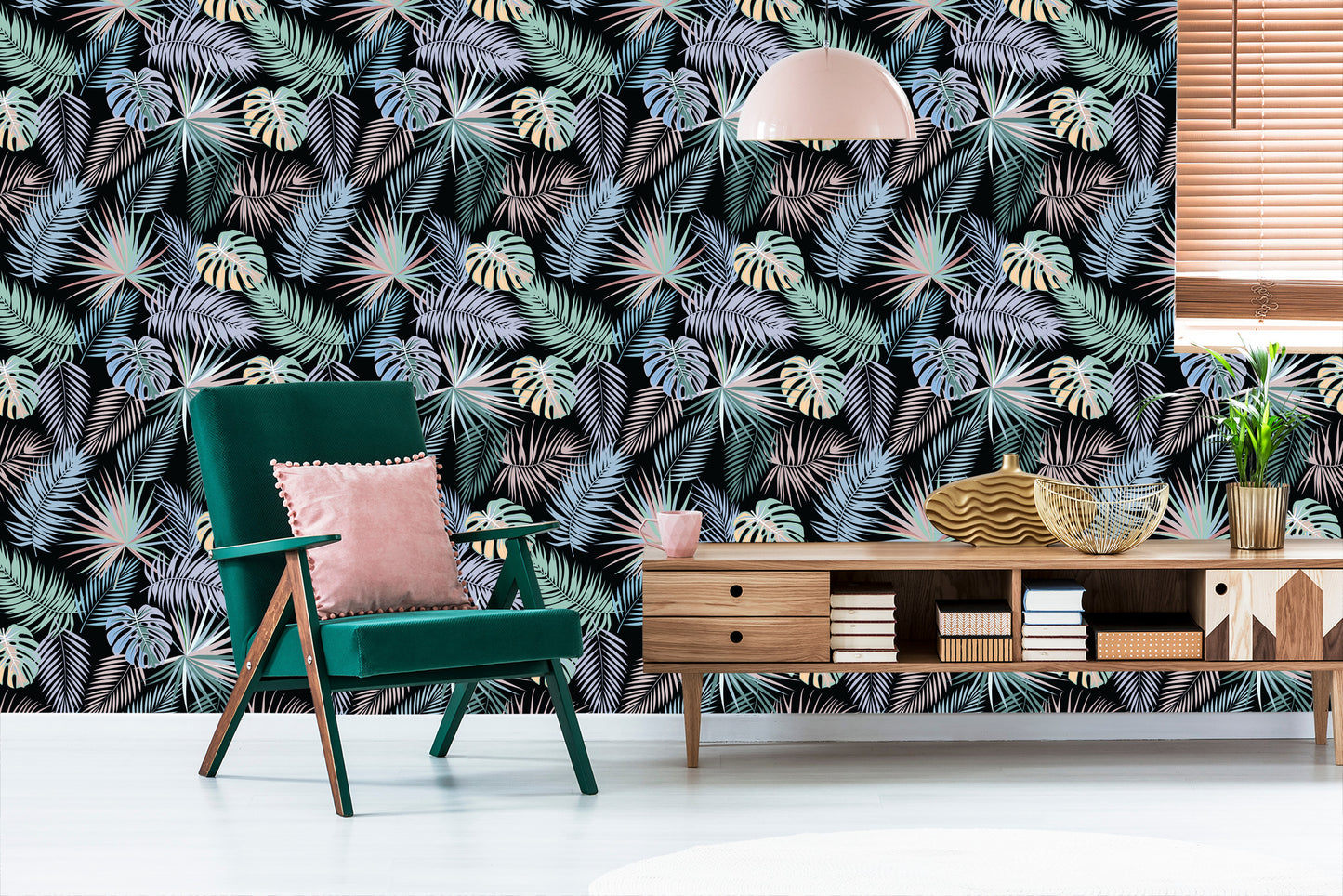 Wallpaper Tropical Palm Leaves