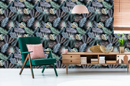 Wallpaper Tropical Palm Leaves