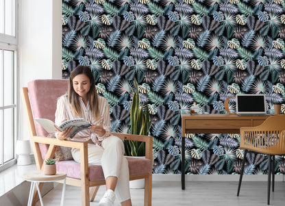 Wallpaper Tropical Palm Leaves