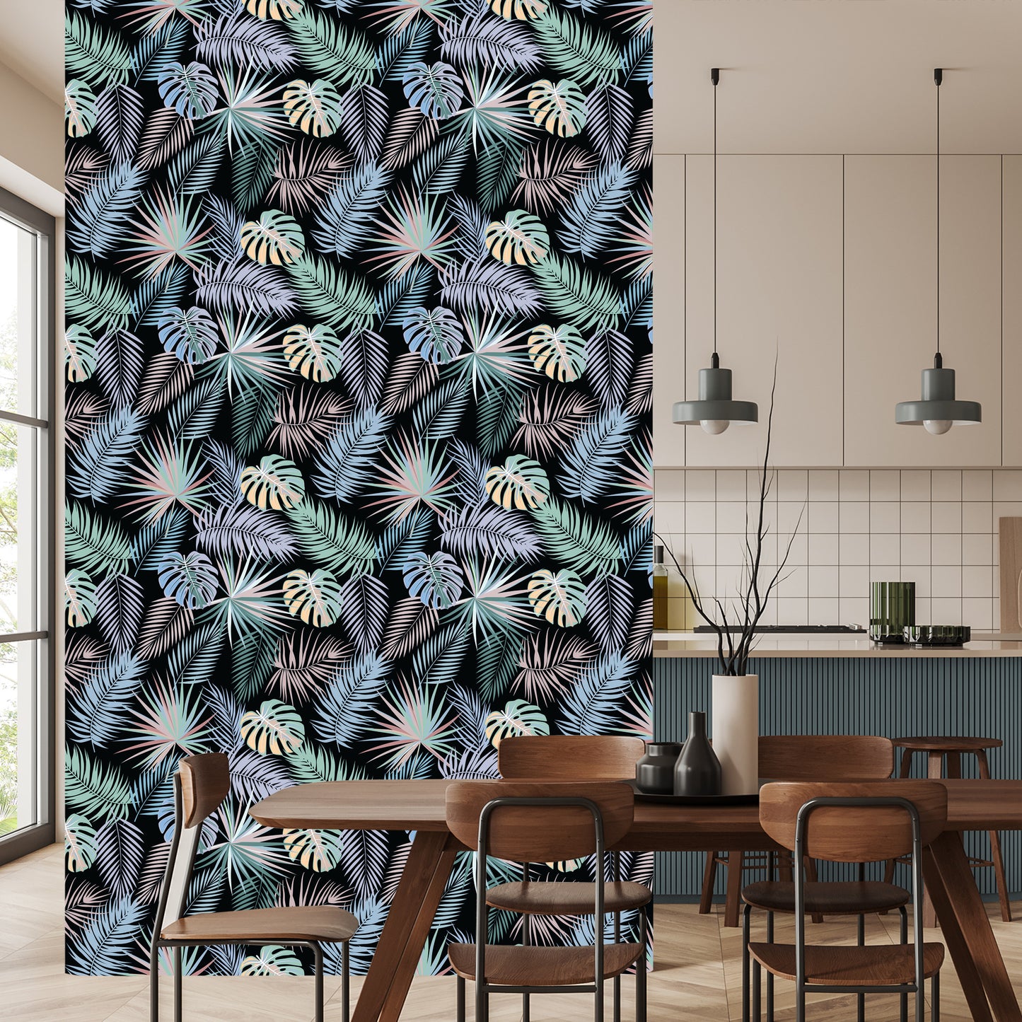 Wallpaper Tropical Palm Leaves