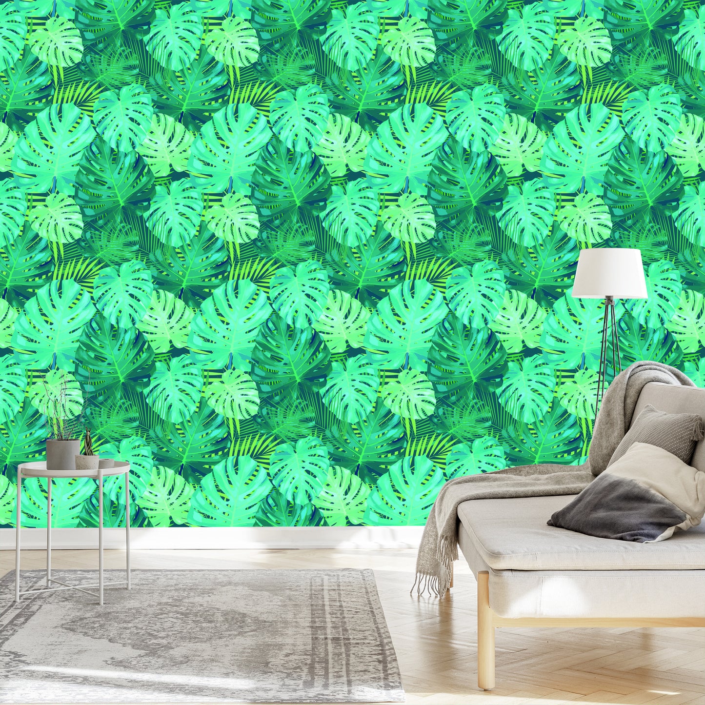 Wallpaper Exotic Monstera Leaves