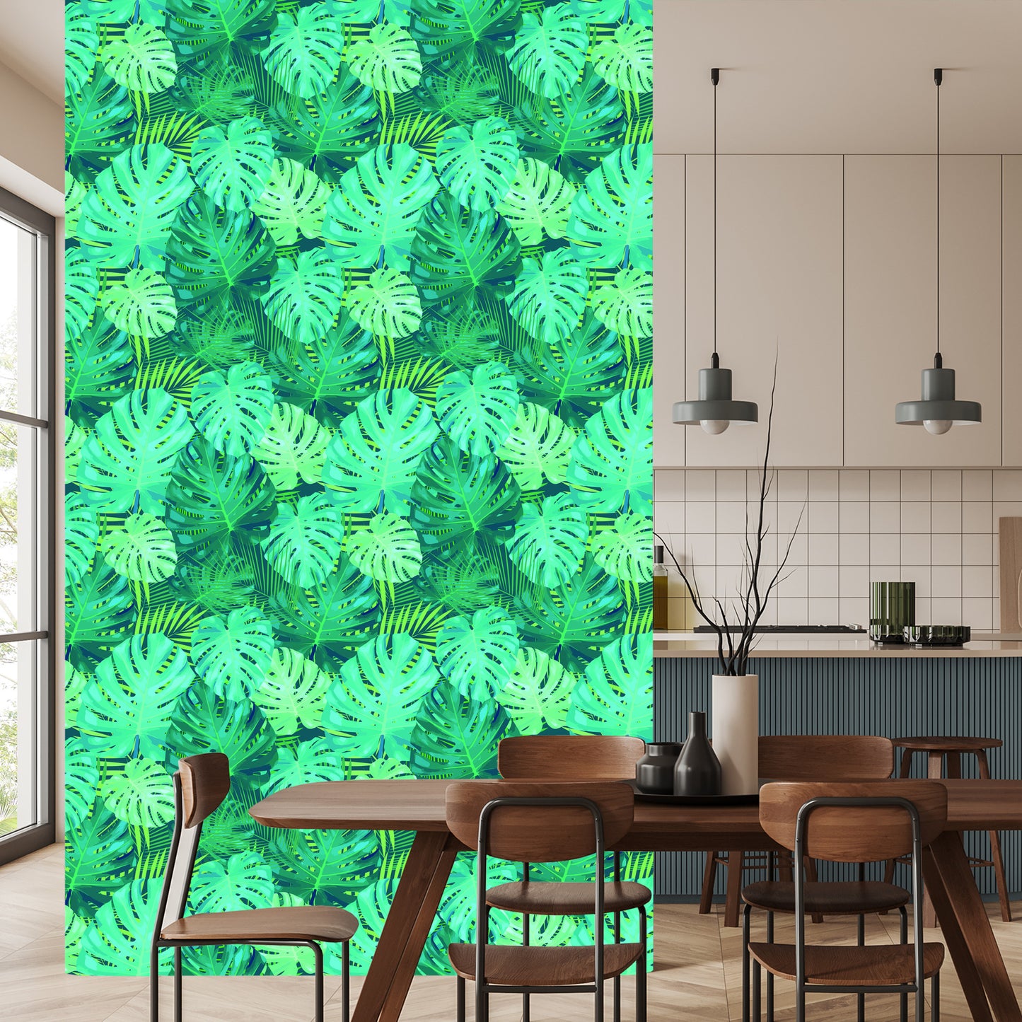 Wallpaper Exotic Monstera Leaves