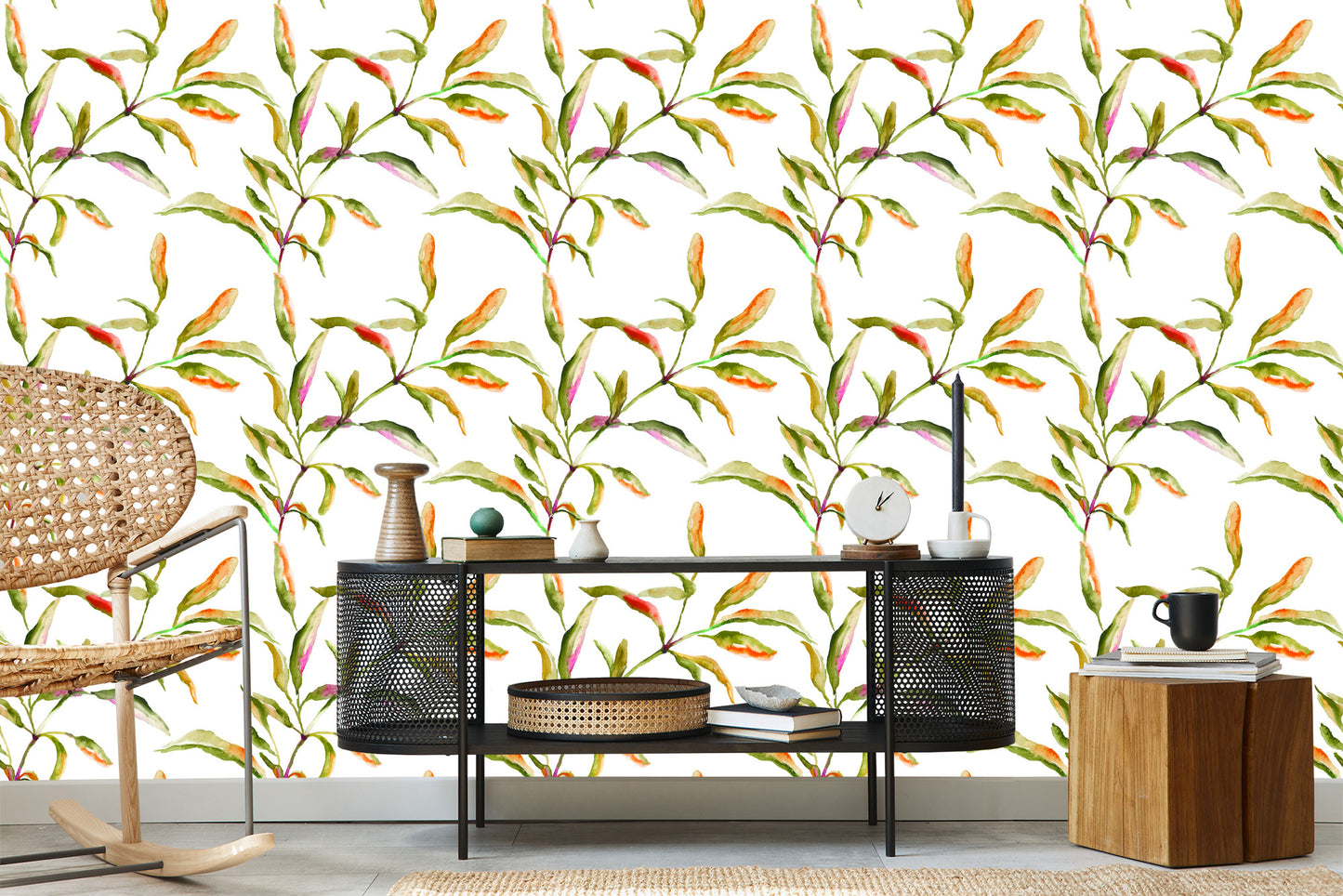 Wallpaper Watercolor Leaves