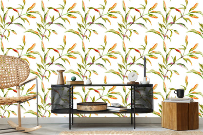 Wallpaper Watercolor Leaves