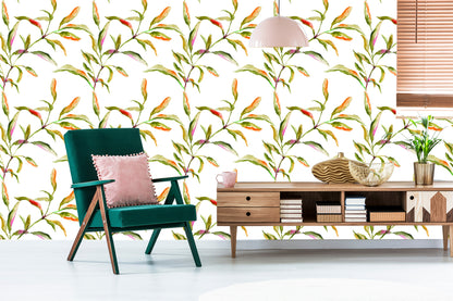 Wallpaper Watercolor Leaves