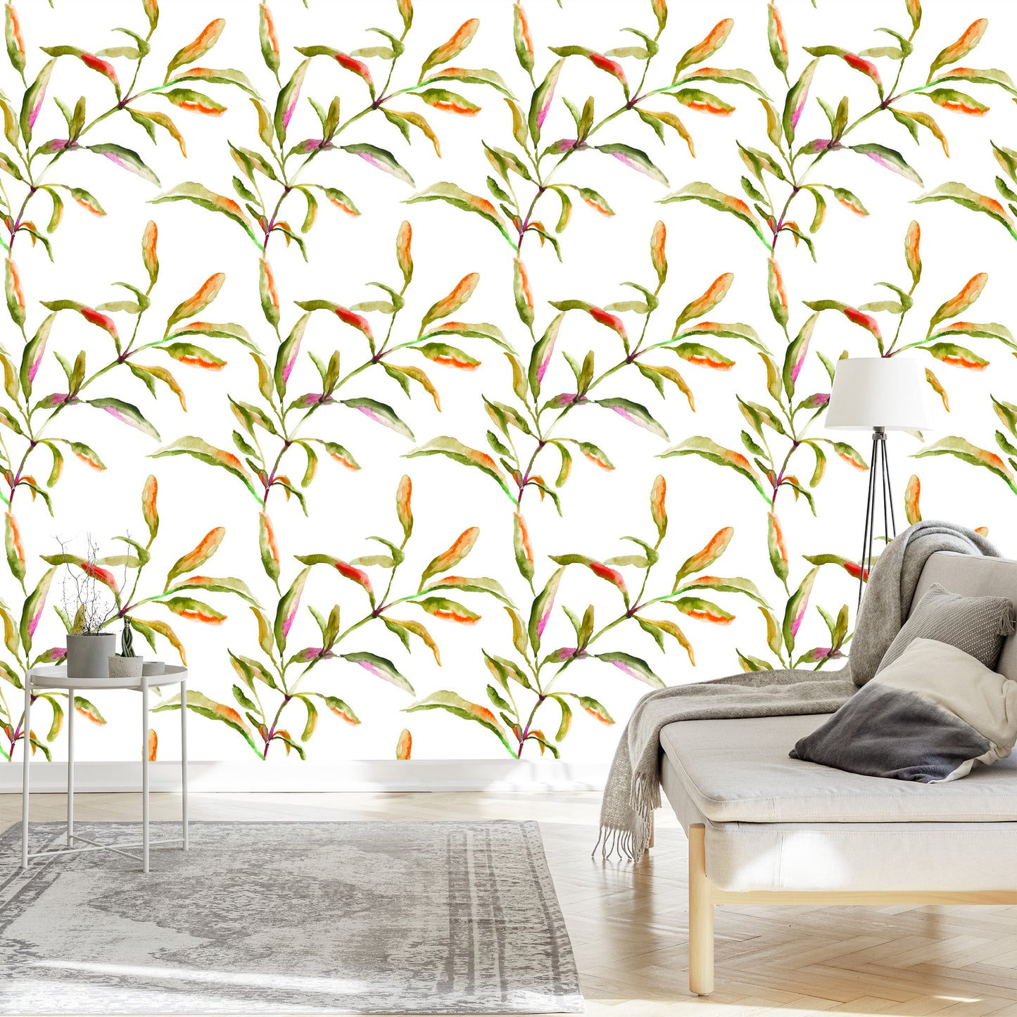 Wallpaper Watercolor Leaves