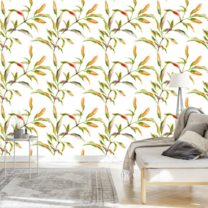 Wallpaper Watercolor Leaves