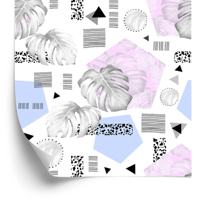 Wallpaper Modern Geometric Leaves