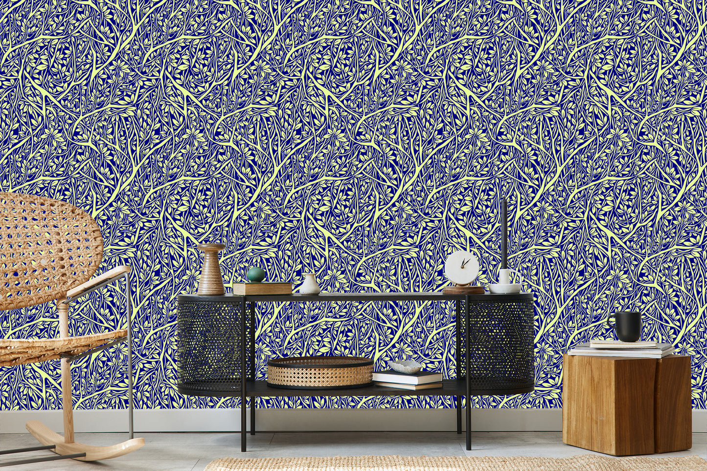 Wallpaper Ornamental Leaves With Branches