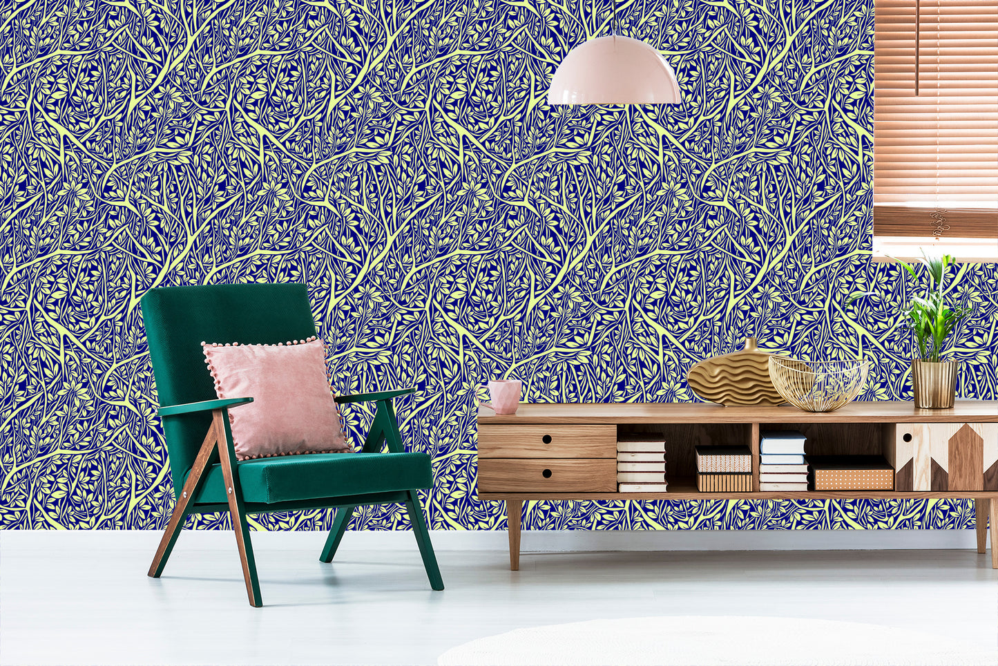 Wallpaper Ornamental Leaves With Branches