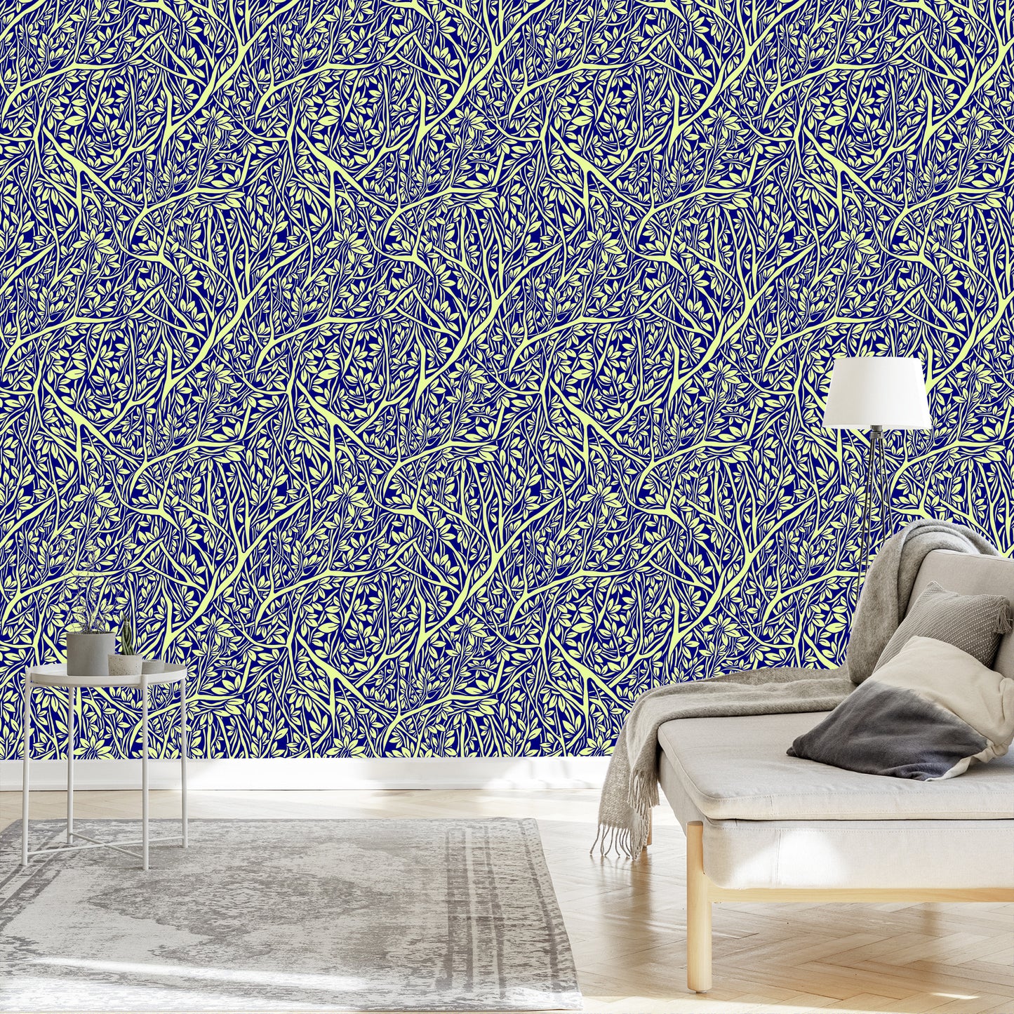 Wallpaper Ornamental Leaves With Branches
