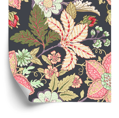 Wallpaper Vintage Flowers With Leaves
