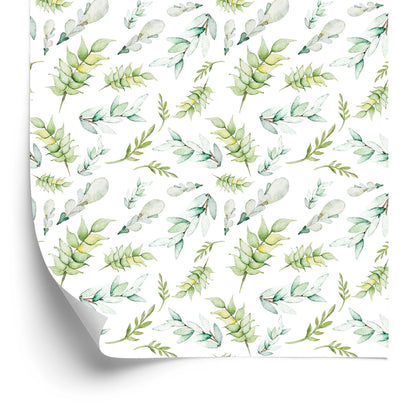Wallpaper Watercolor Forest Plants