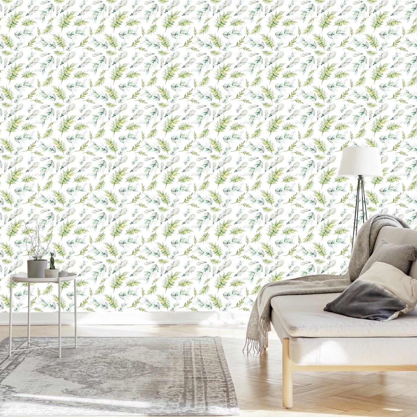 Wallpaper Watercolor Forest Plants