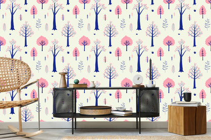 Wallpaper For Children - Autumn Landscape In Scandinavian Style