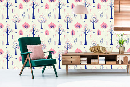 Wallpaper For Children - Autumn Landscape In Scandinavian Style