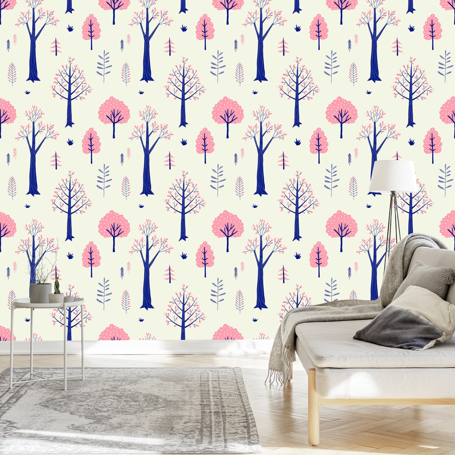 Wallpaper For Children - Autumn Landscape In Scandinavian Style