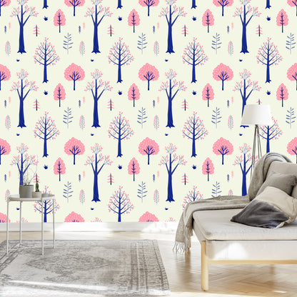 Wallpaper For Children - Autumn Landscape In Scandinavian Style