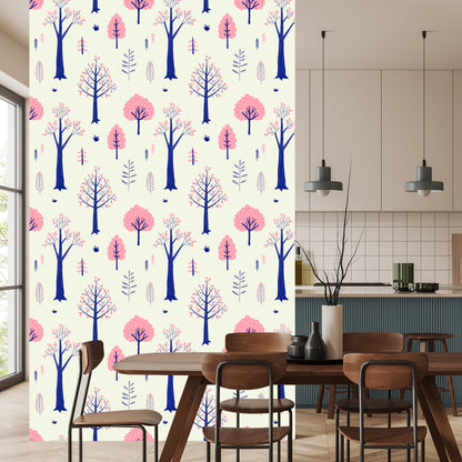 Wallpaper For Children - Autumn Landscape In Scandinavian Style