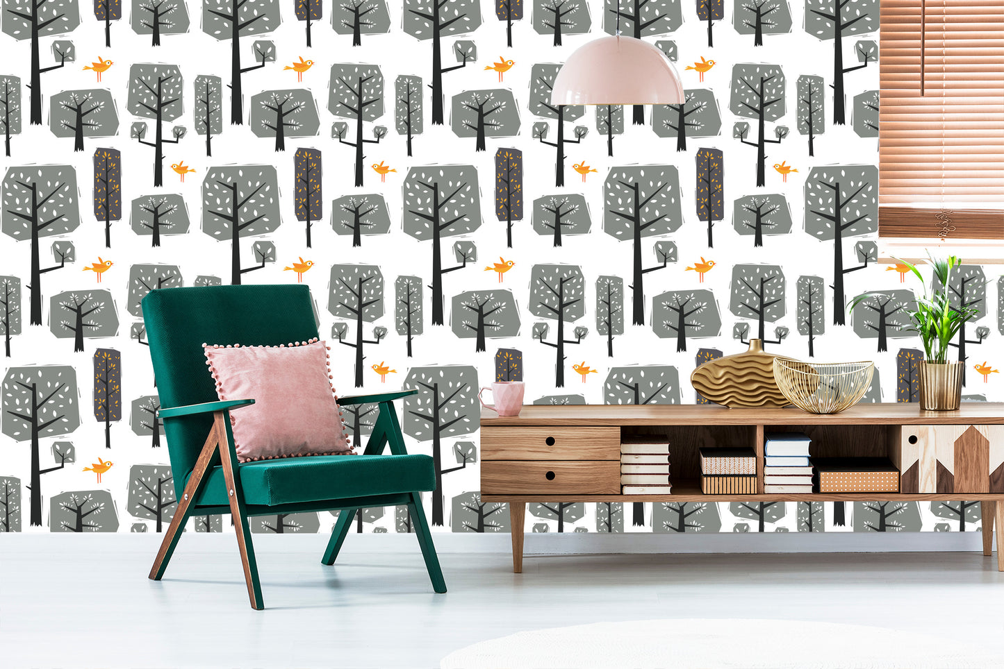 Wallpaper Nature Forest Trees For Baby Room