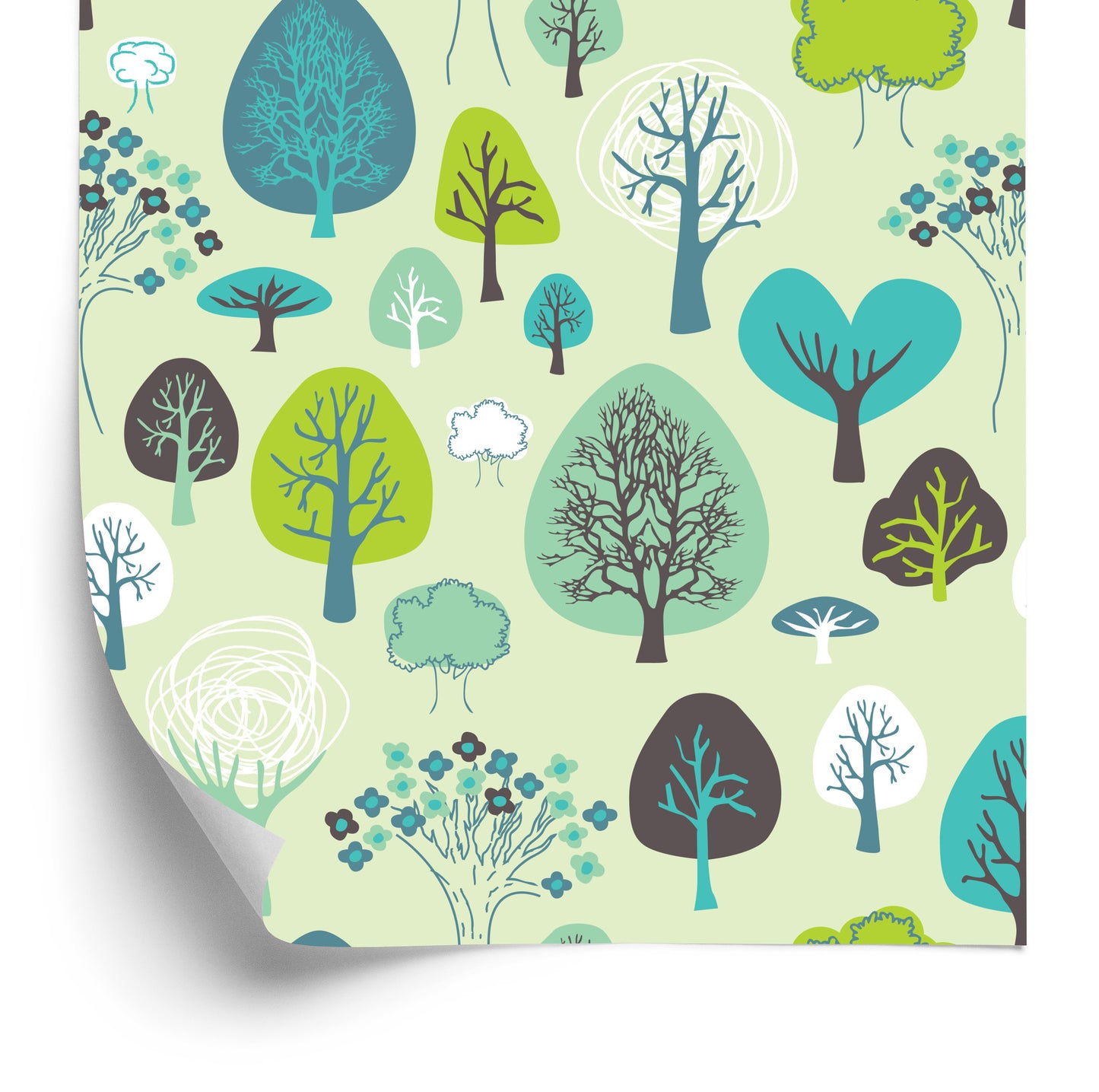 Wallpaper Green Plants Tree Children's Room