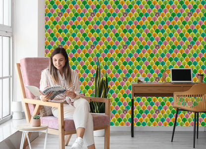 Wallpaper Colorful Forest Trees For A Child's Room