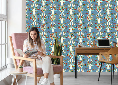 Wallpaper Trees, Nature, Leaves, Children's Room