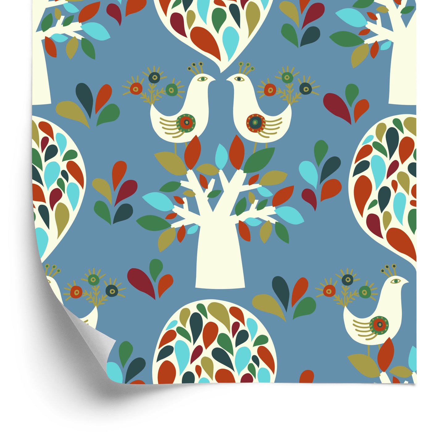 Wallpaper Trees, Nature, Leaves, Children's Room
