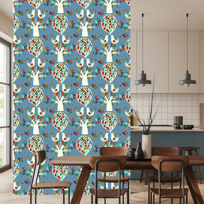 Wallpaper Trees, Nature, Leaves, Children's Room