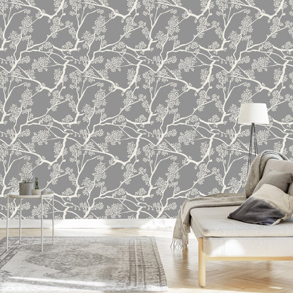 Wallpaper Tree Leaves Branches For Salon Office